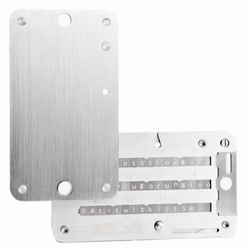 Hardware Wallet Stahlkassette
Private Key sichern