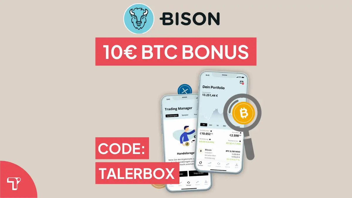 Bison App Aktionscode – 10 € Bonus in BTC Gratis