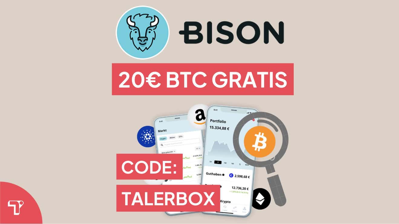 Bison App Aktionscode – 20 € Bonus in Bitcoin Gratis