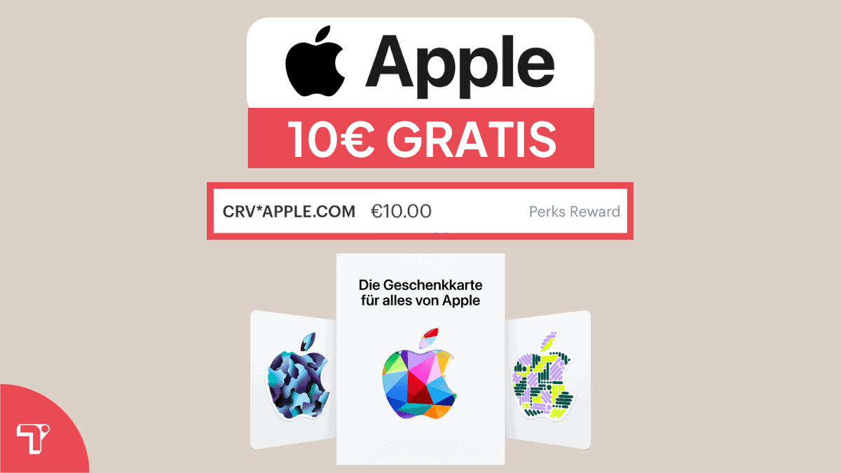 Apple Guthaben Rabatt: 10€ gratis Apple Gift Card pro Monat!