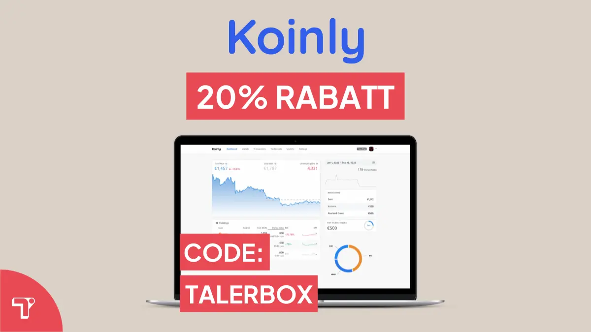 Koinly Promo-Code: 20% Rabatt mit Code „Talerbox“