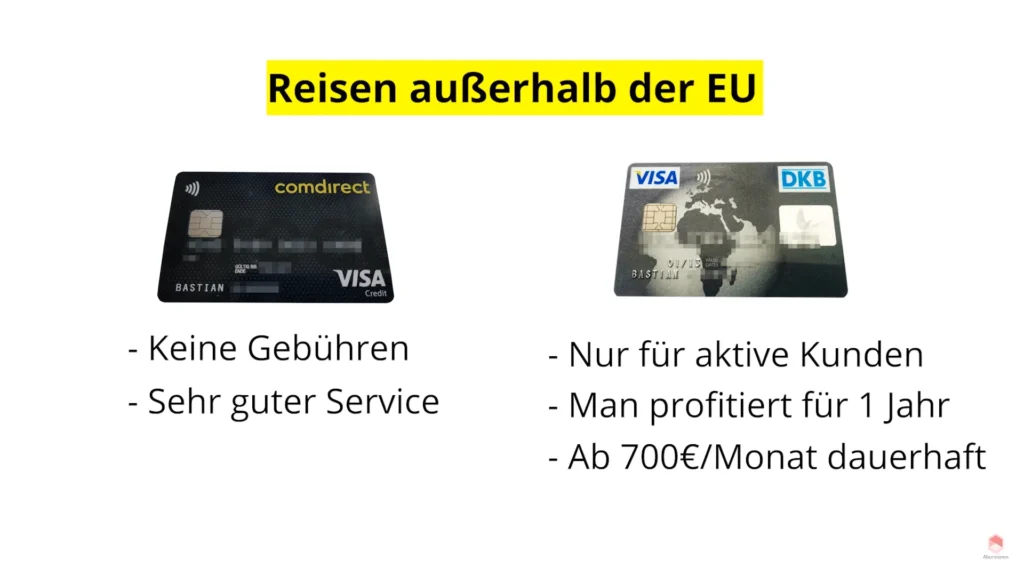 Kreditkarte im Ausland Reise EU