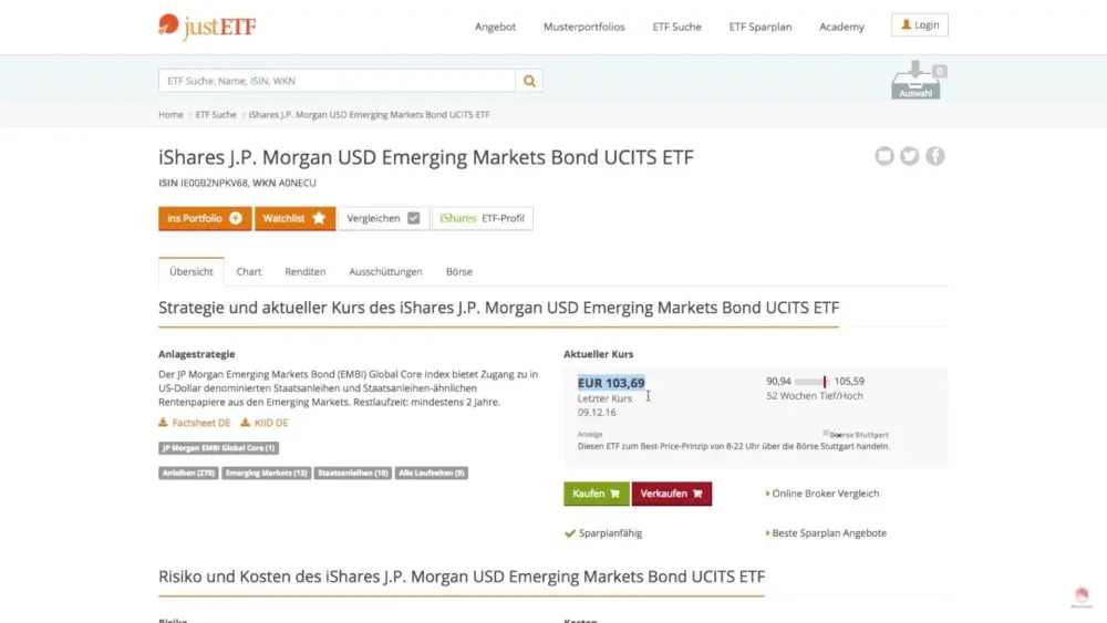 justETF i Shares J.P. Morgan USD Emerging Markets Bond UCITS ETF
