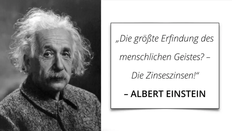 Albert Einstein - Zinseszinsen - Zinseszinseffekt erklärt