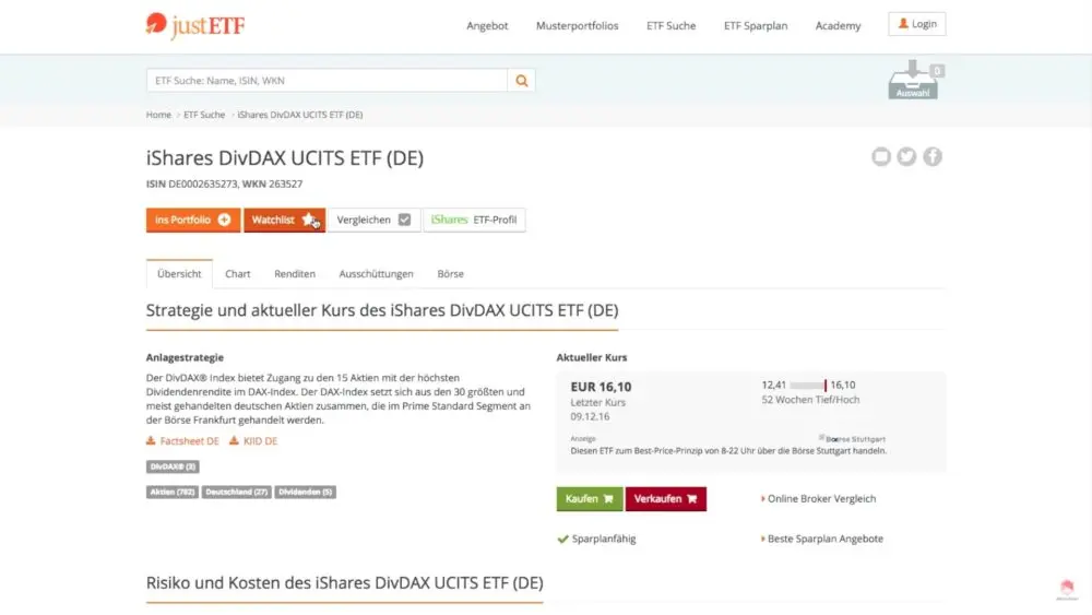 justETF iShares DivDAX UCITS ETF (DE)