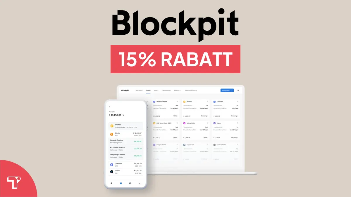 Blockpit Promo Code: 15% Rabatt mit „6yIGjW111Ov“