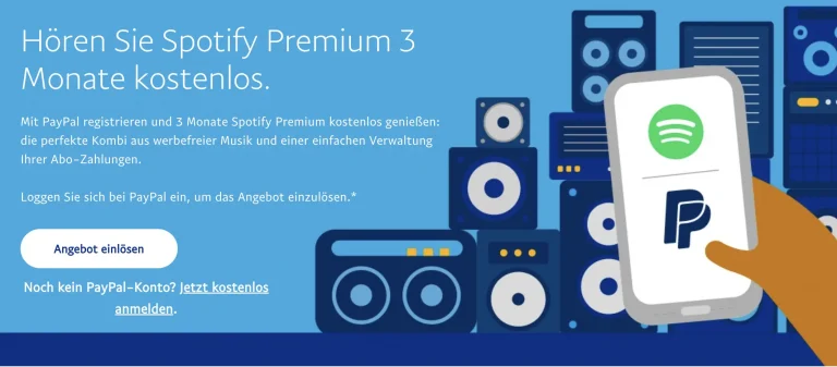 Spotify Premium 3 Monate kostenlos mit Paypal 