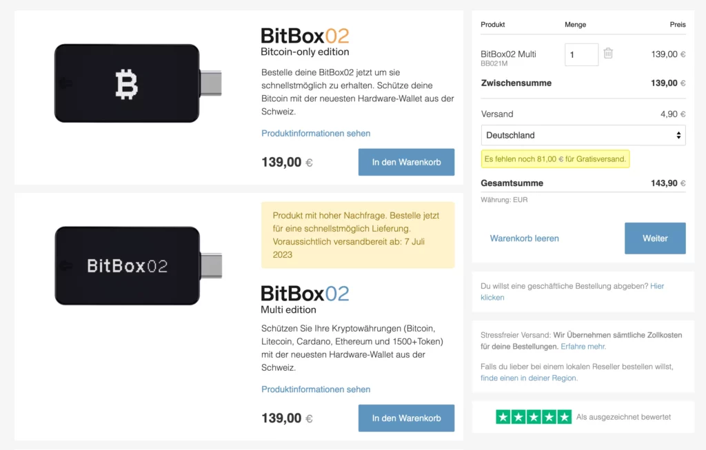 Bitbox02 Multi Edition Rabattcode