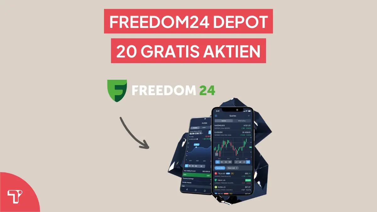 Freedom24 Gratisaktien bis 600€ als Bonus