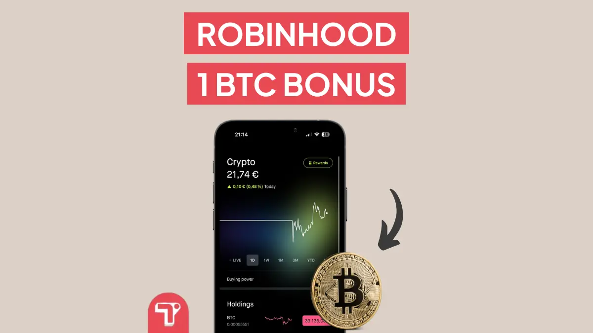 Robinhood Bonus – Bis zu 1 Bitcoin gratis