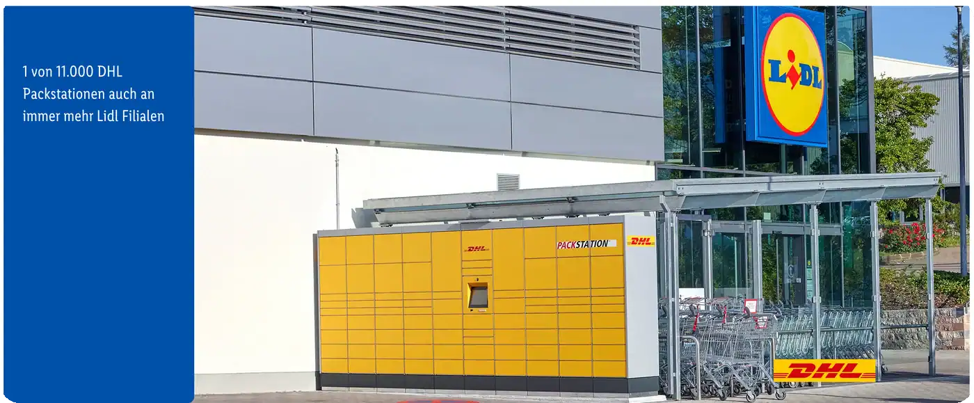 DHL-Packstation an einer Lidl-Filiale